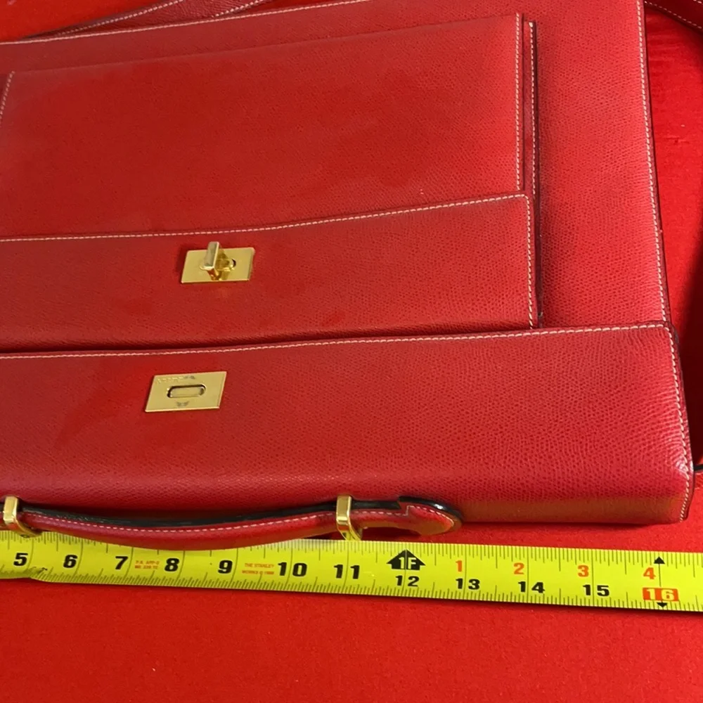 🟡 VINTAGE BALLY RED BRIEFCASE: NICE! - Picture 11 of 14